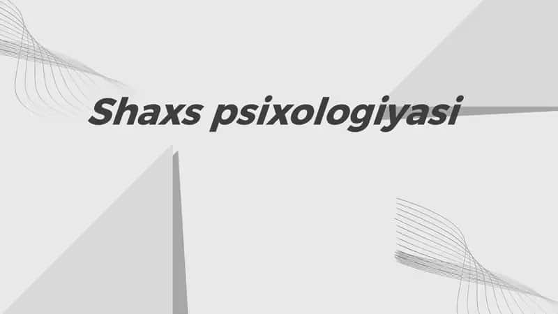 Shaxspsixologiyasi 1