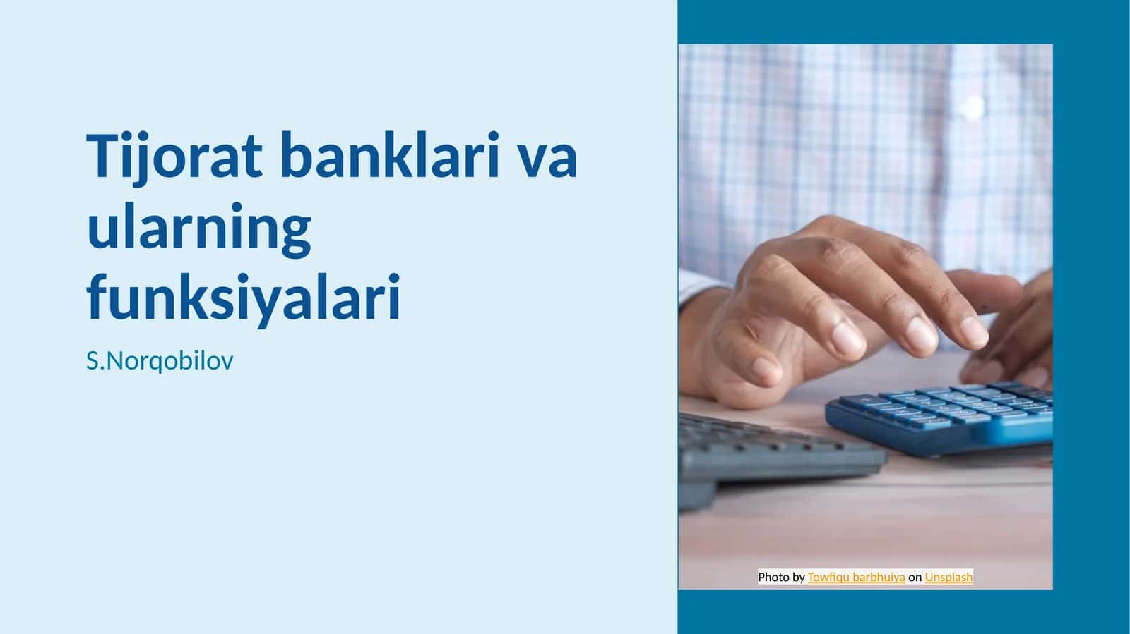 Tijorat banklari va ularning funksiyalari 1