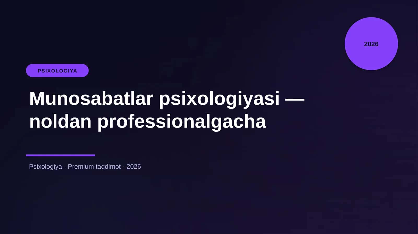 Munosabatlar psixologiyasi — noldan professionalgacha 1