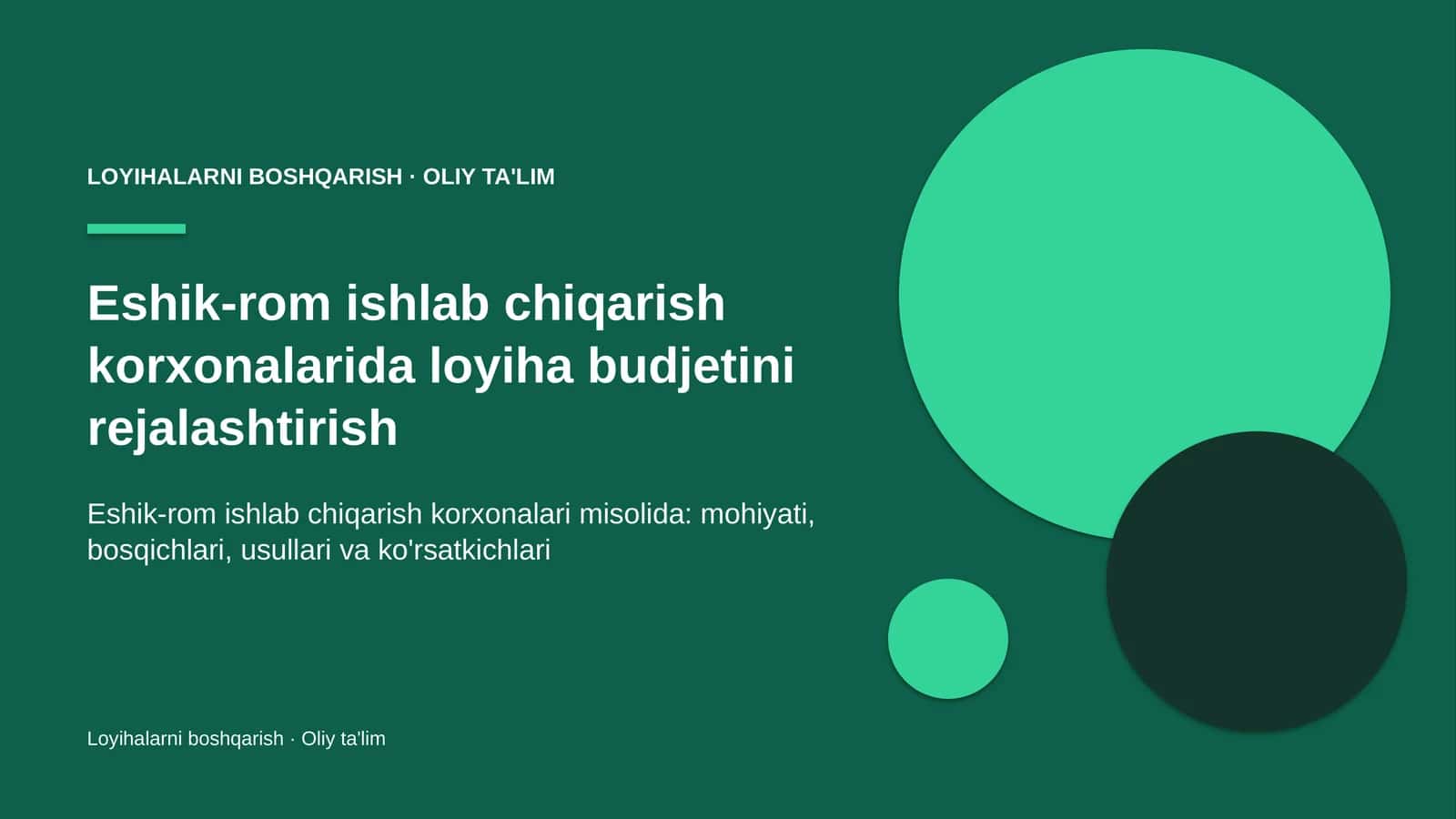 eshik rom ishlab chiqarish korxonalarida loyiha budjetini rejalashtirish 3266 1