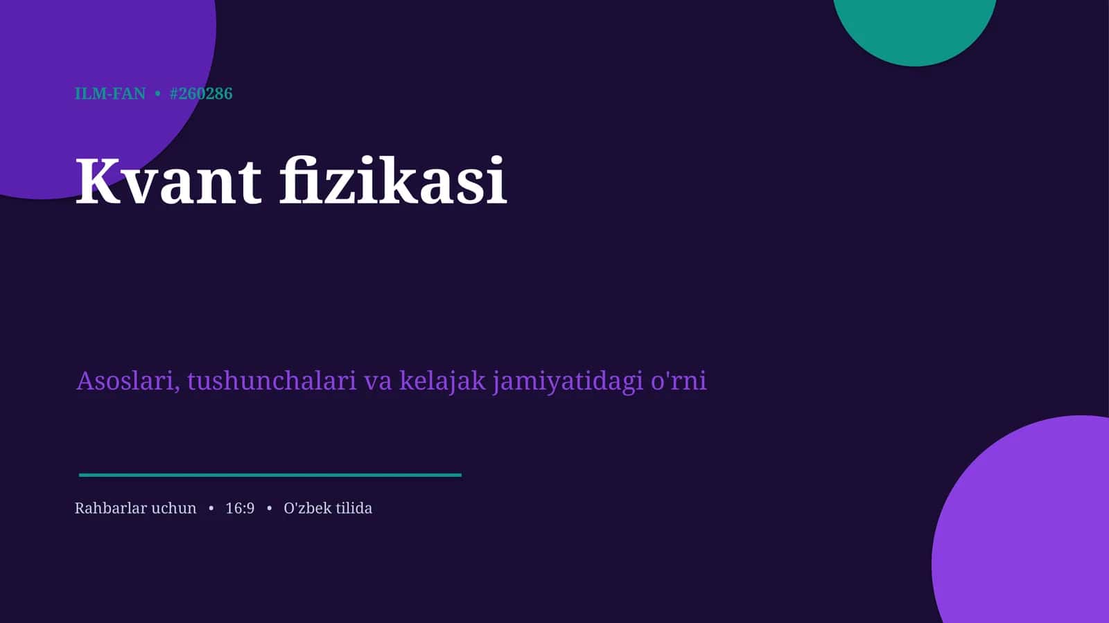 Kvant fizikasi 1