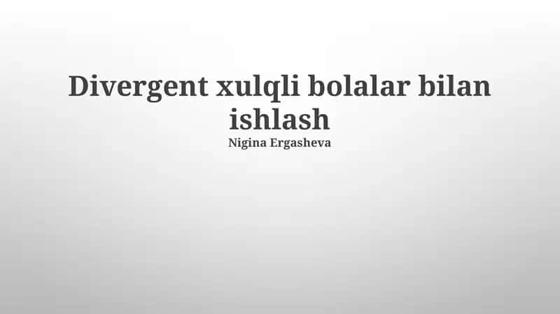 Inklyuziv Sinf Xonalari Amaliyoti 1