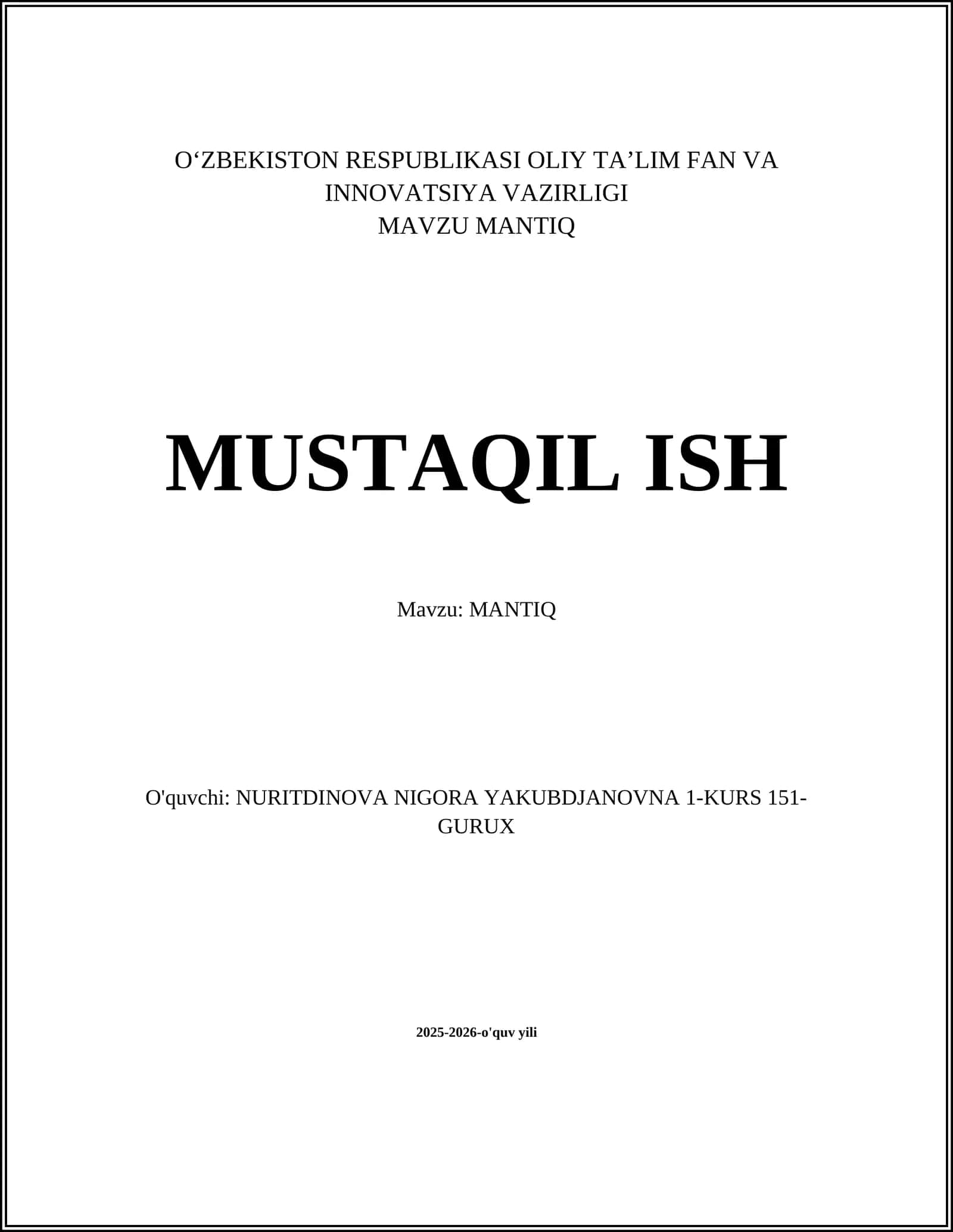 MANTIQ 1