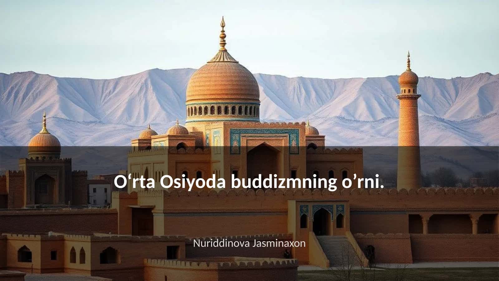 O‘rta Osiyoda buddizmning o’rni 1