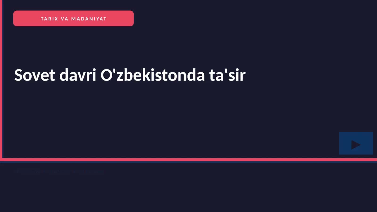 Sovet davri O'zbekistonda ta'sir 1