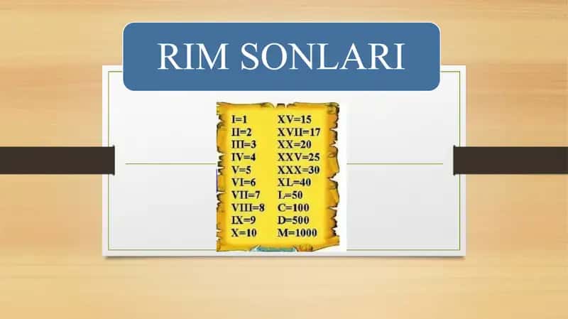 RIM SONLARI 1