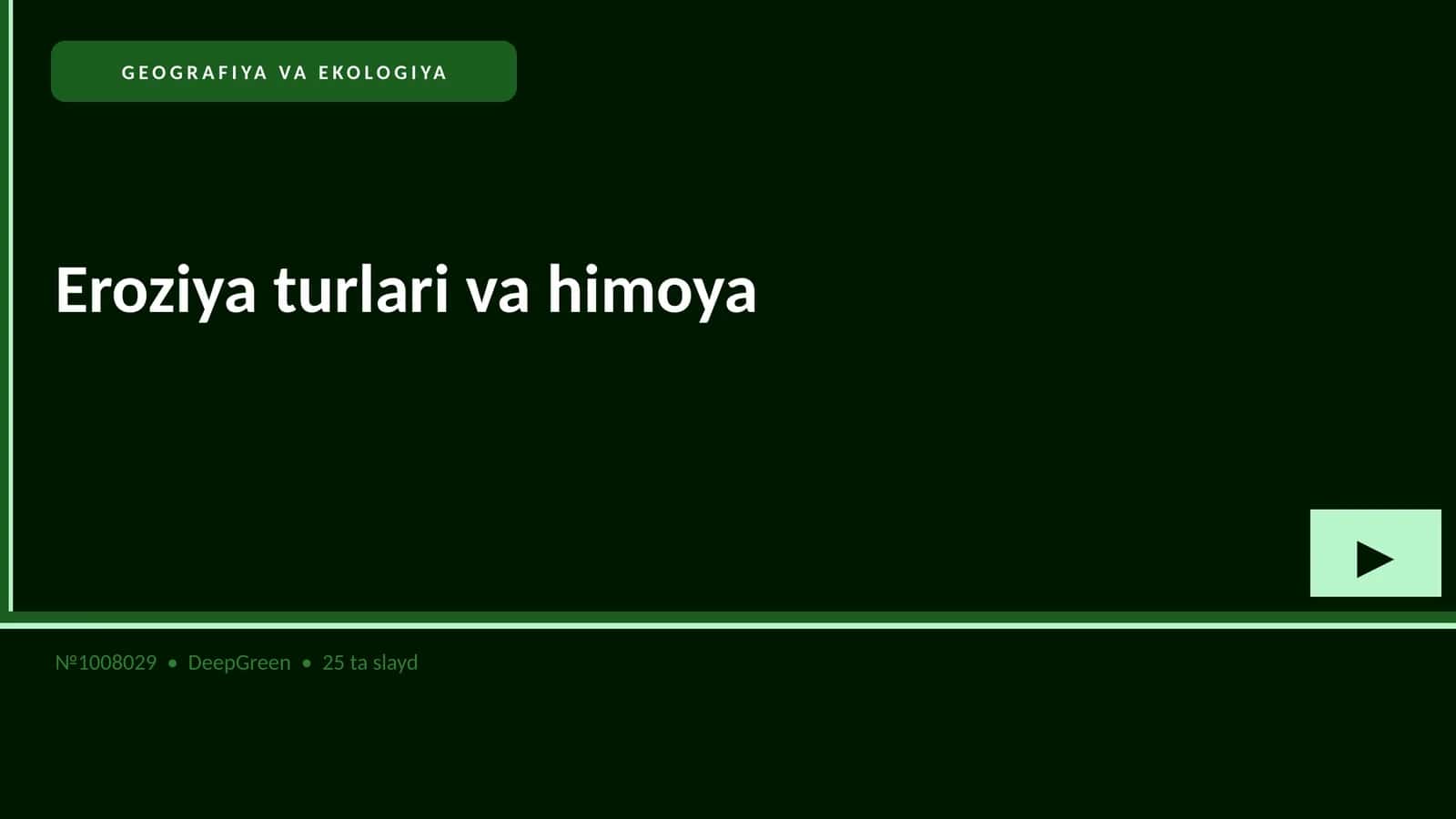 Eroziya turlari va himoya 1