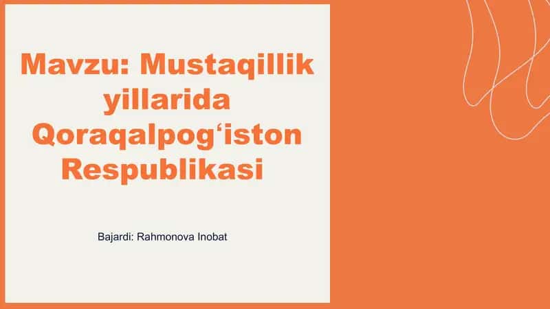 Qoraqalpogʻiston tarixi 1