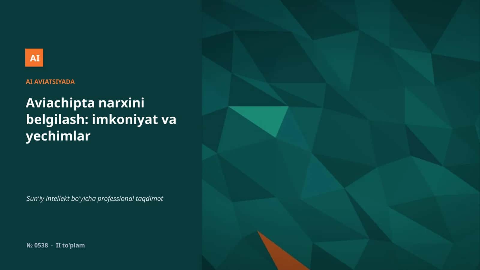 Aviachipta narxini belgilash: imkoniyat va yechimlar 1
