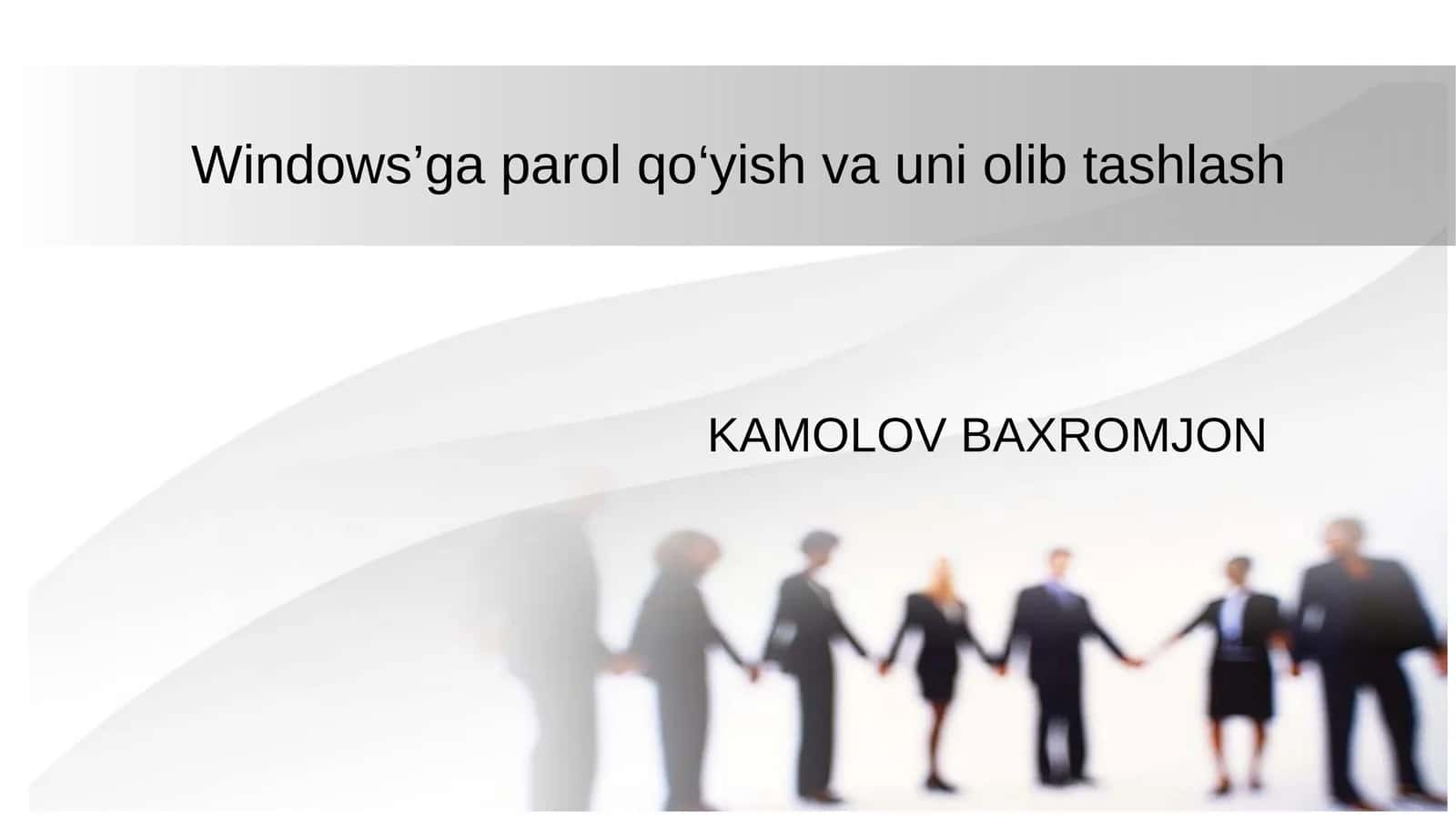 Windows’ga parol qo‘yish va uni olib tashlash 1