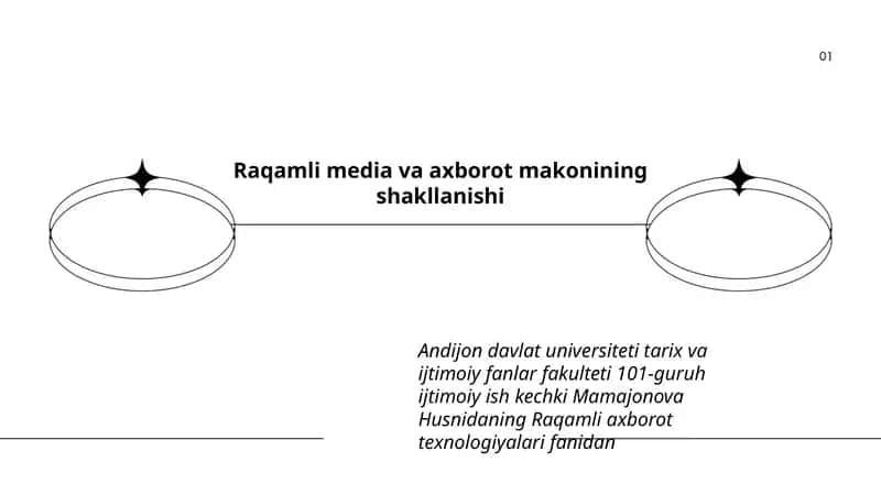 Raqamli media va axborot makonining shakllanishi 1