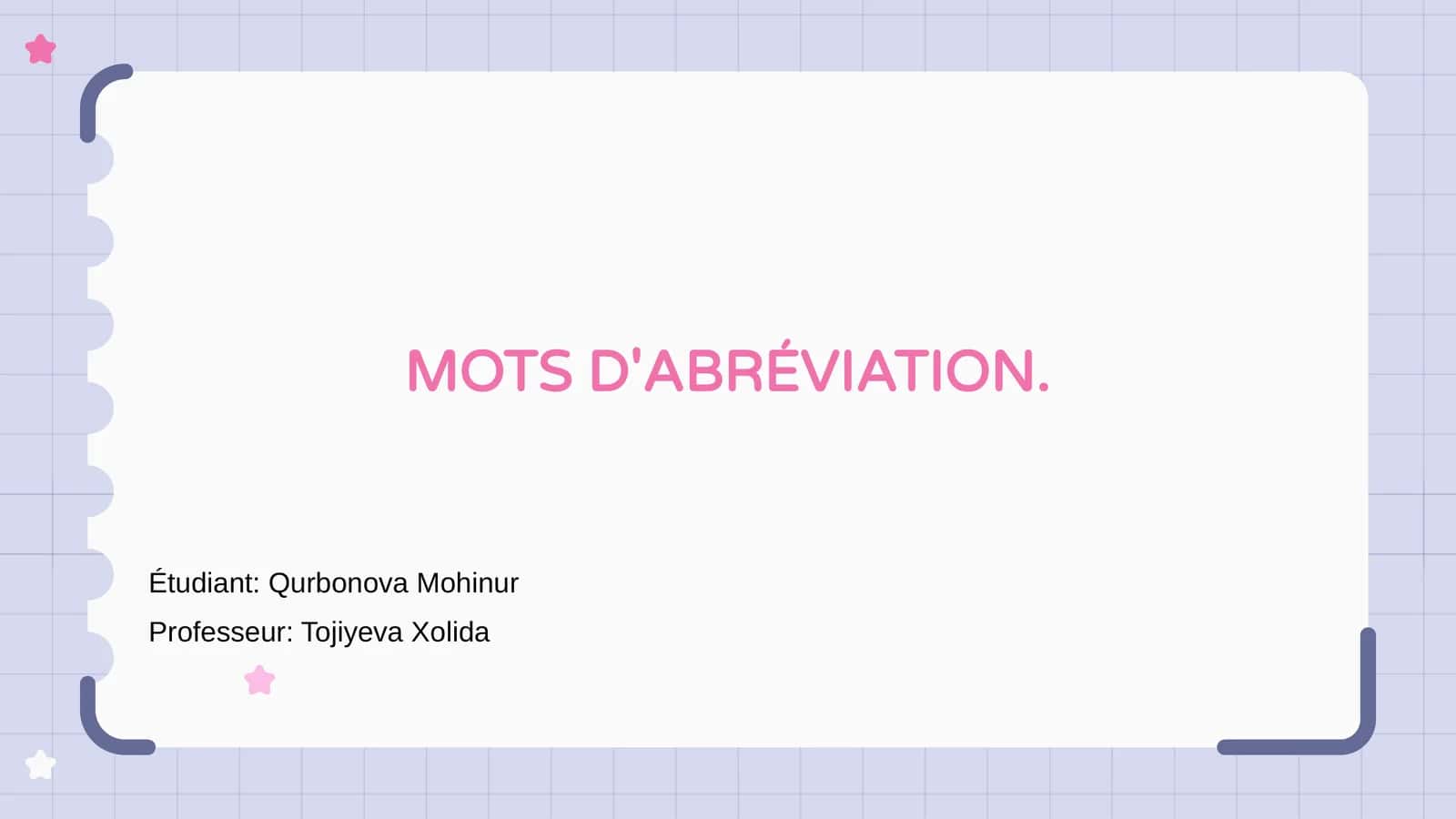 Mots d'abréviation 1