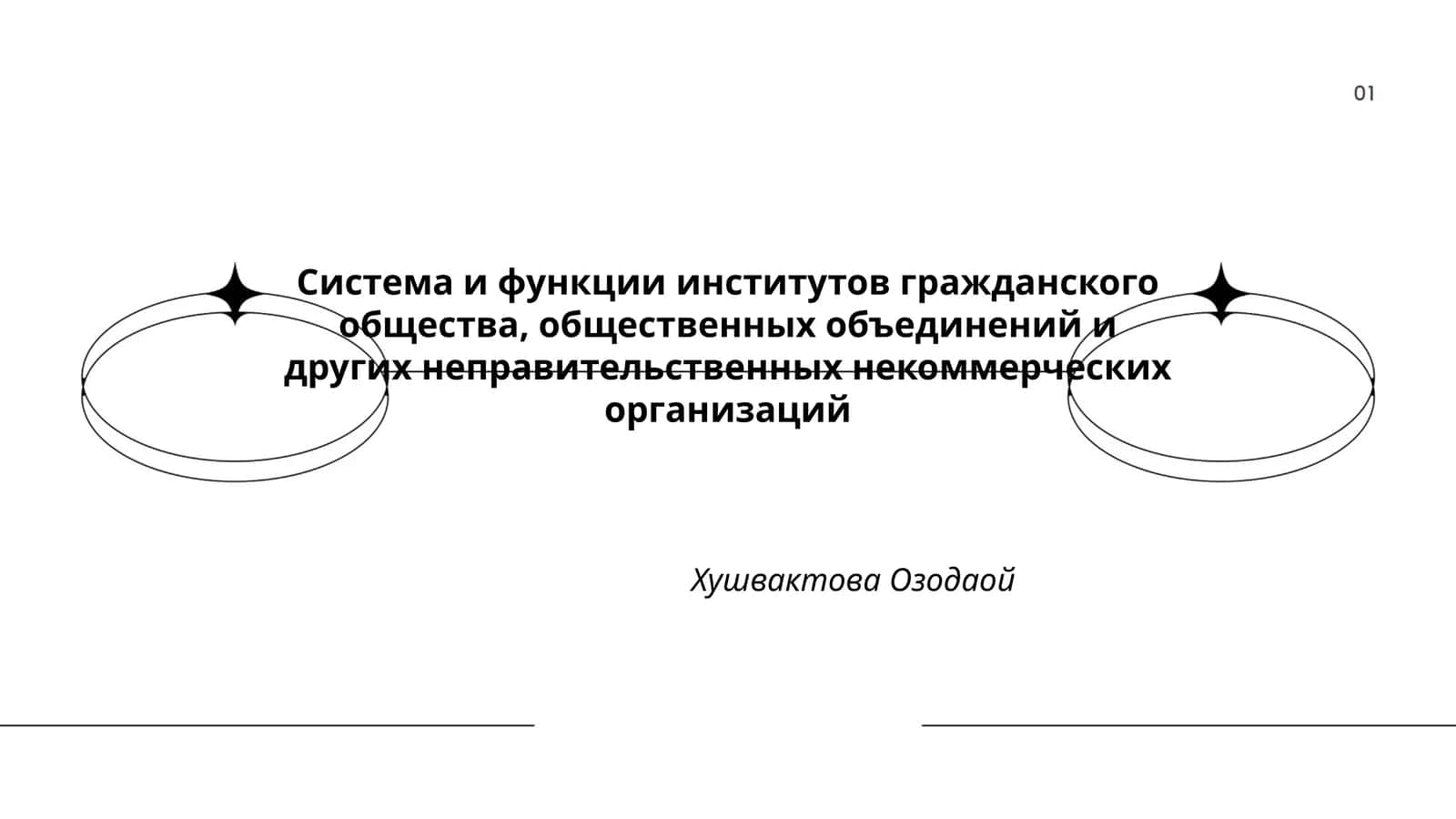Система и функции институтов гражданского общества, общественных объединений и других неправительственных некоммерческих организаций 1