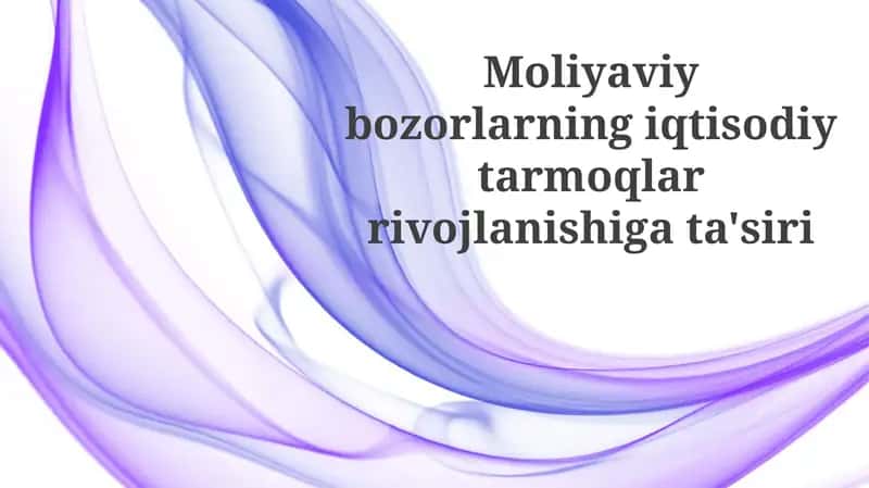 Moliyaviy bozorlarning iqtisodiy tarmoqlarga ta'siri: asosiy mexanizmlar 1