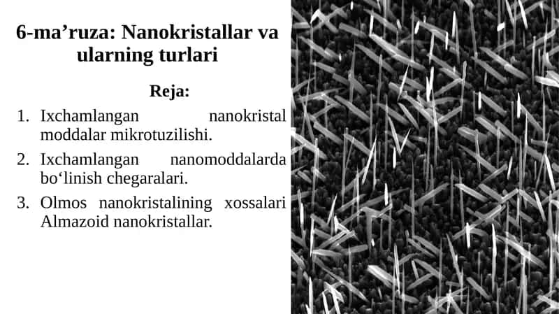 Nanokristallar va ularning turlari 1
