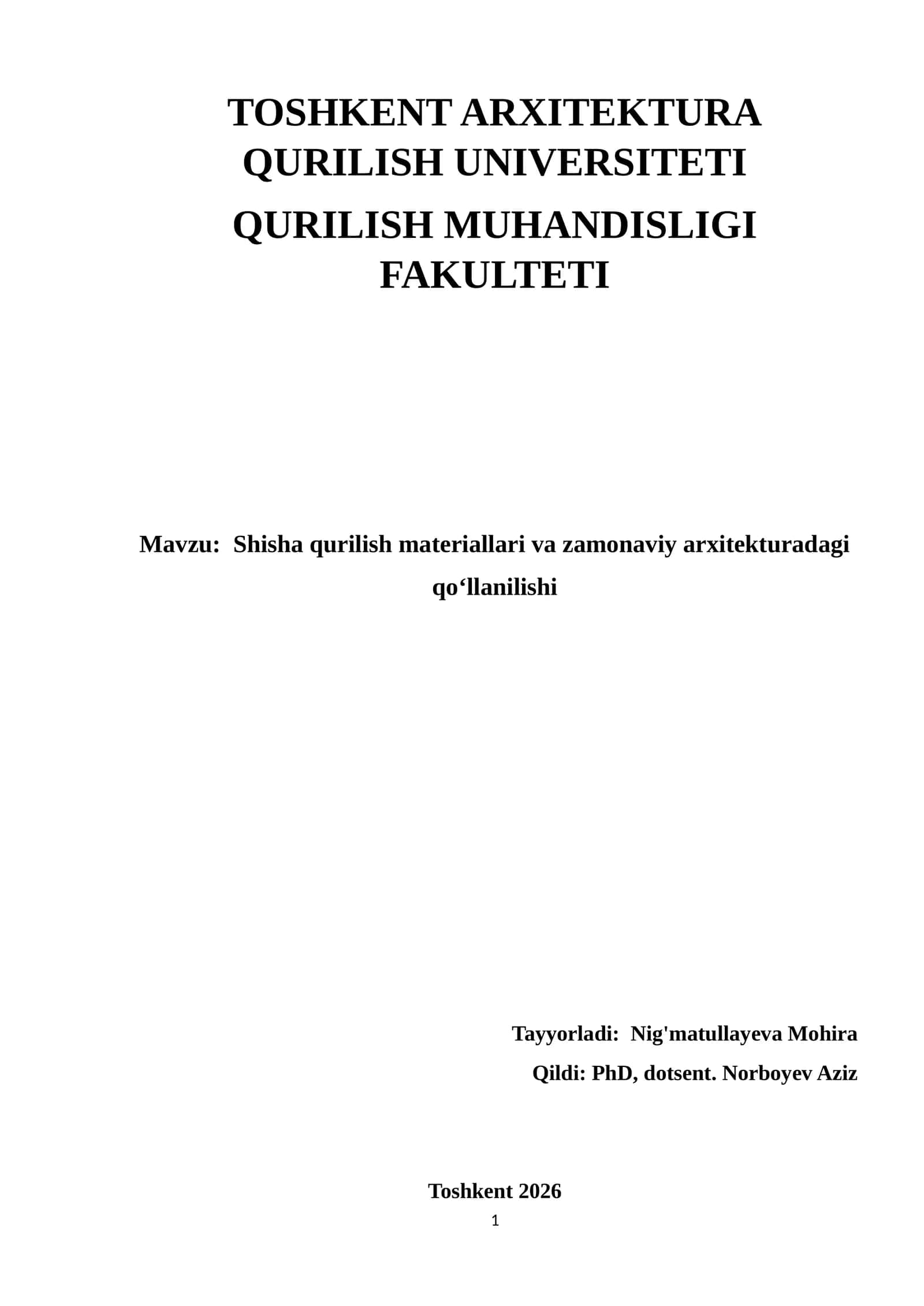 Shisha qurilish materiallari va zamonaviy arxitekturadagi qo‘llanilishi 1