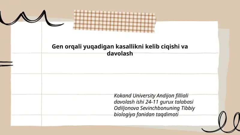 Tibbiy biologiya fanidan taqdimoti 1