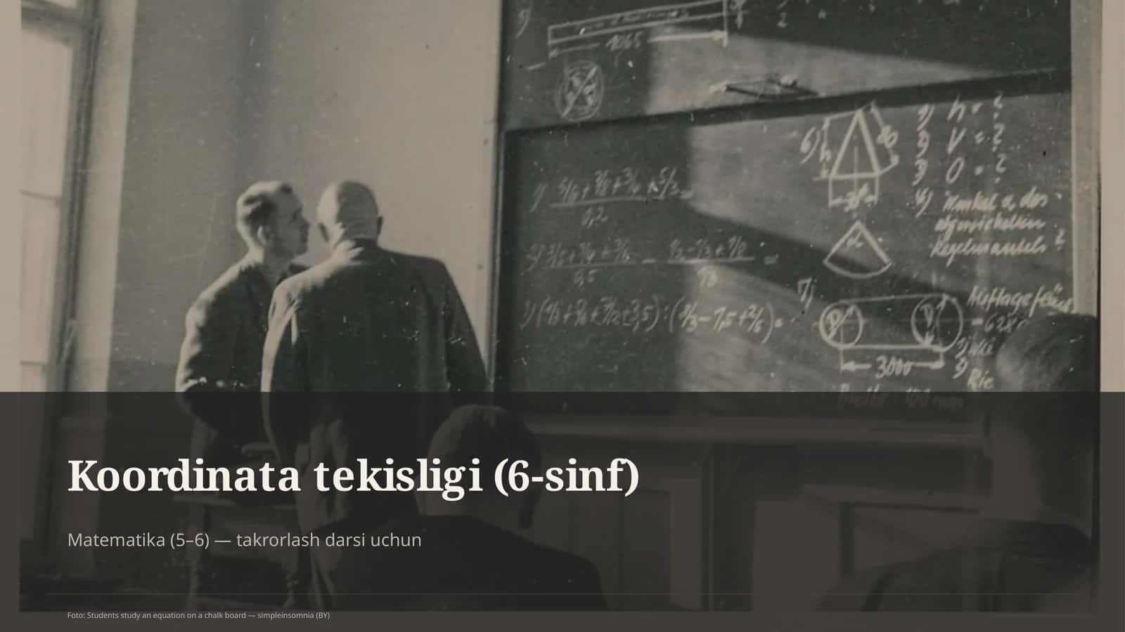 Koordinata tekisligi (6-sinf) 1