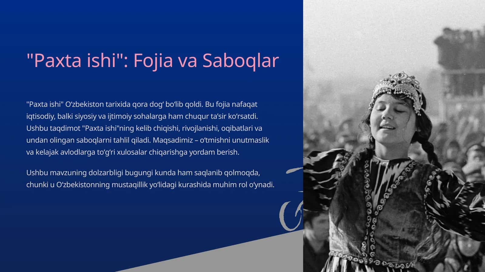 "Paxta ishi" 1
