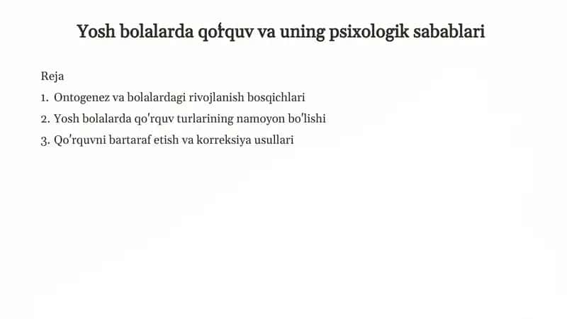 Ontogenez va bolalardagi rivojlanish bosqichlari 1
