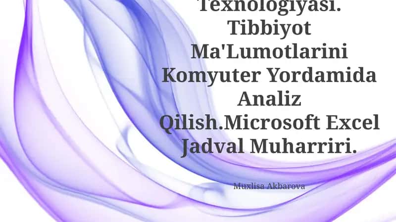Sonli Ma'Lumotlarni Qayta Ishlash Texnologiyasi 1