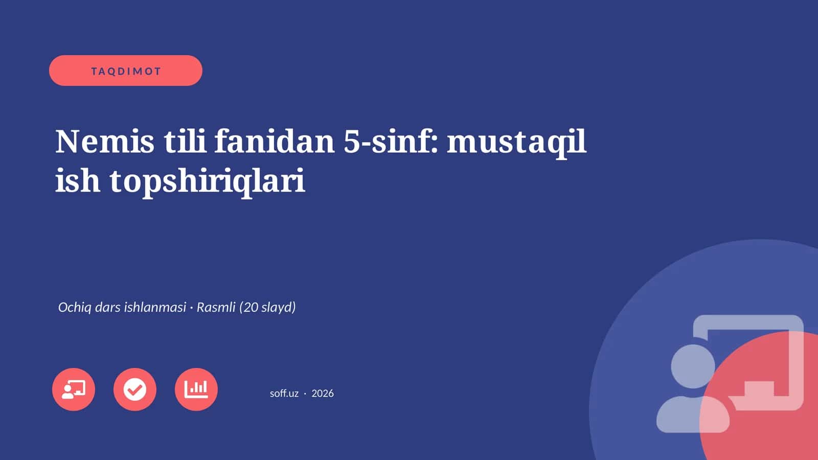 Nemis tili fanidan 5-sinf: mustaqil ish topshiriqlari 1