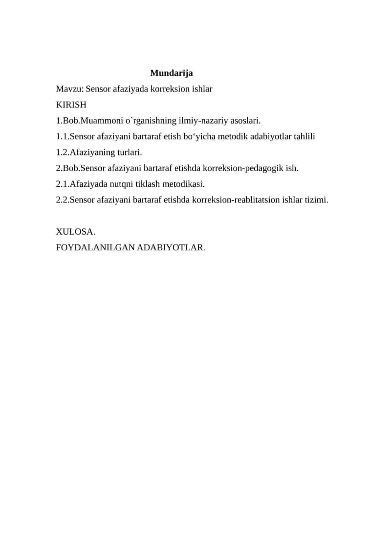 Sensor afaziyada korreksion ishlar 1