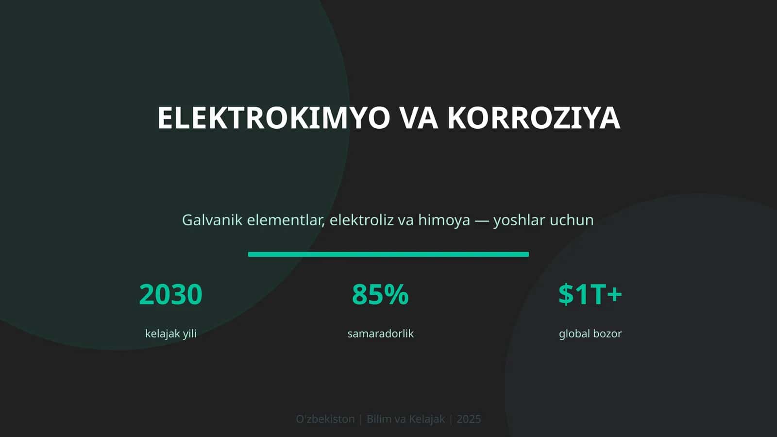 ELEKTROKIMYO VA KORROZIYA 1
