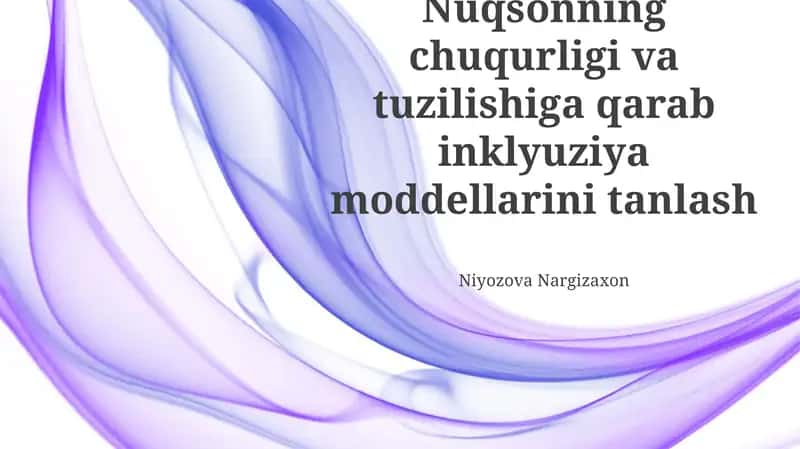 Inklyuziya modellari 1