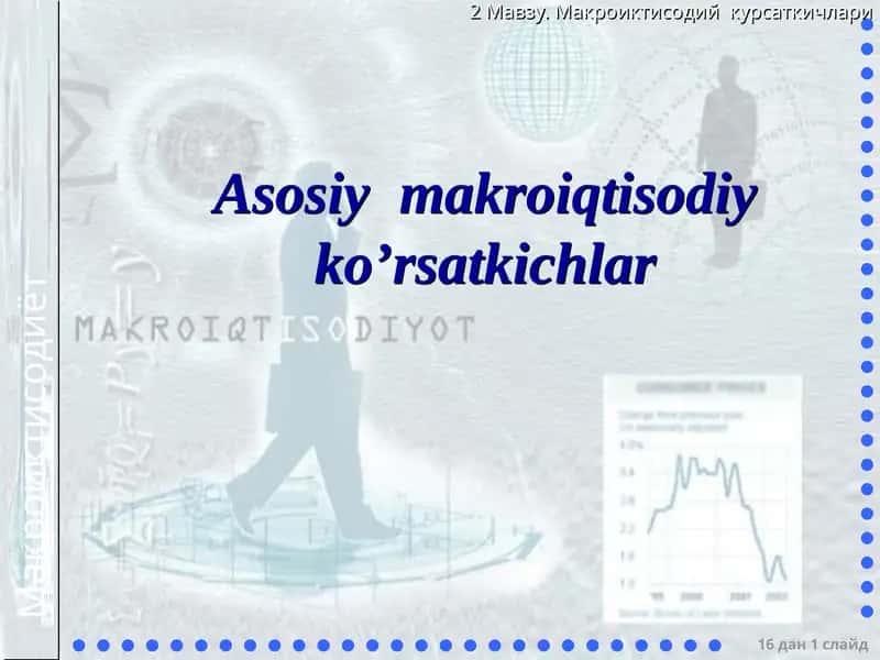 Asosiy  makroiqtisodiy ko’rsatkichlar 1