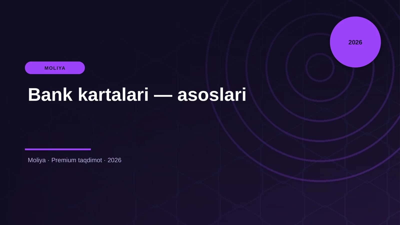 Bank kartalari — asoslari 1