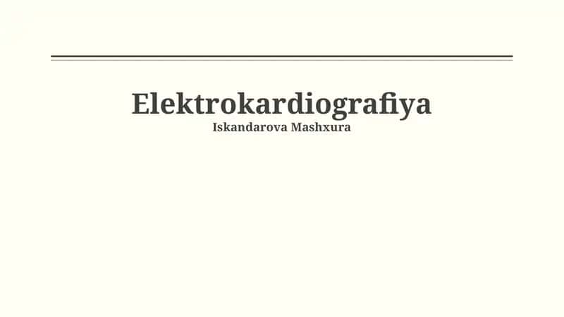 Elektrokardiografiya 1