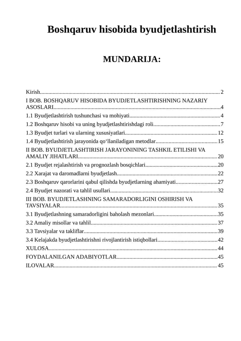 Boshqaruv hisobida byudjetlashtirish 1