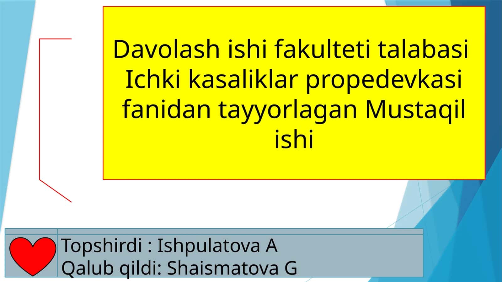 Yurak auskultatsiyasi 1