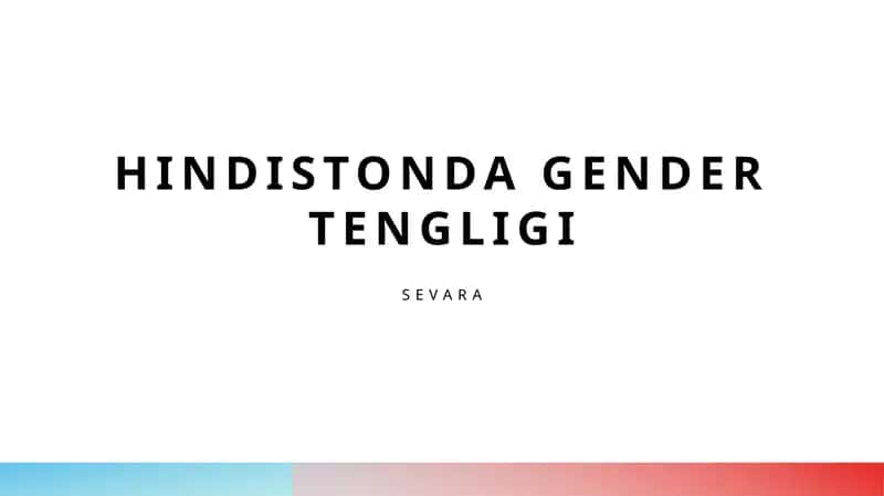 Hindistonda Gender tengligi 1