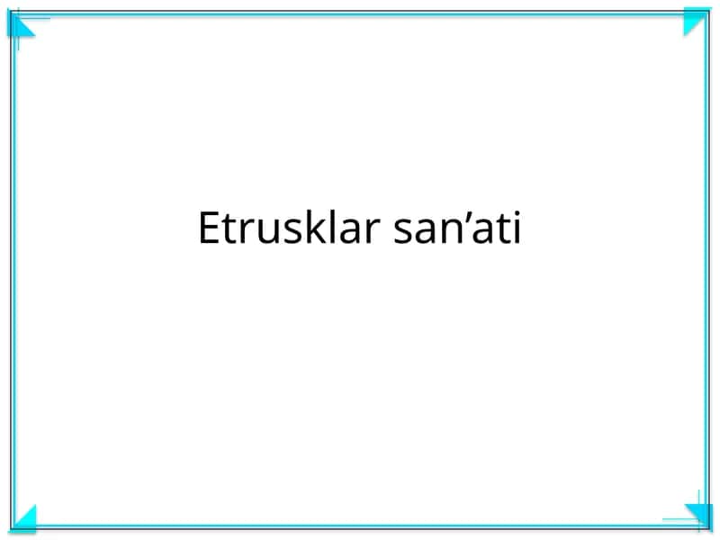 Etrusklar san’ati 1