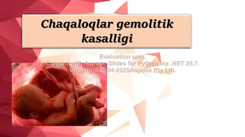 Chaqaloqlar gemolitik kasalligi 1