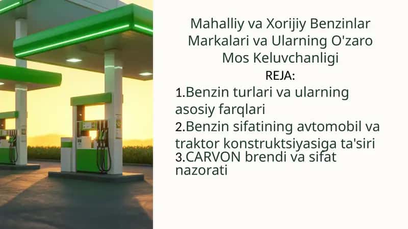 Benzin turlari va ularning asosiy farqlari 1