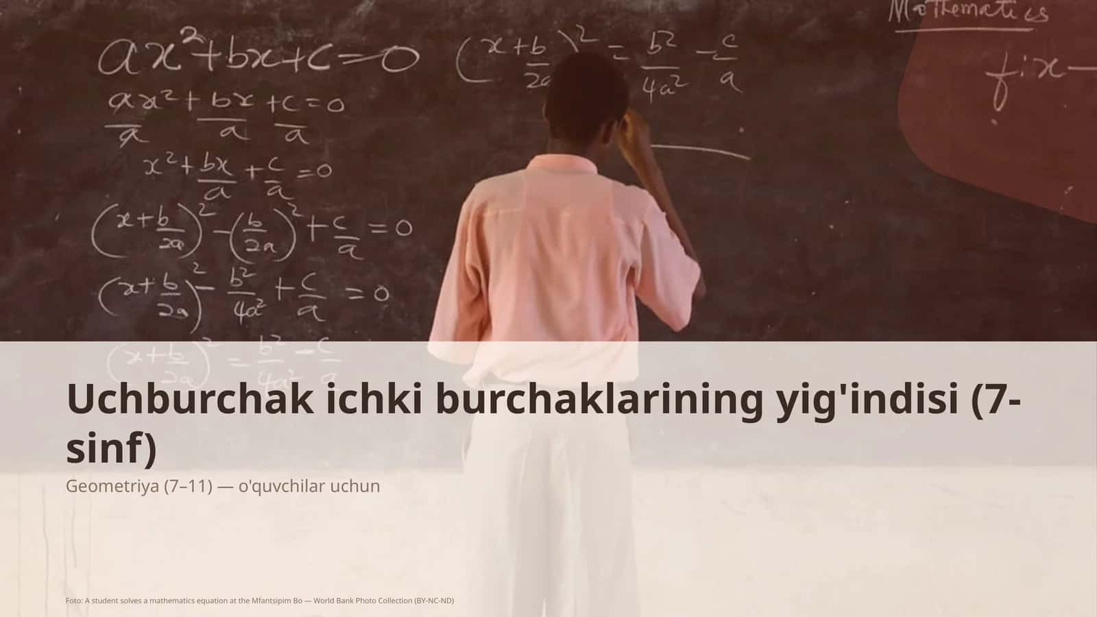 Uchburchak ichki burchaklarining yig'indisi (7-sinf) 1
