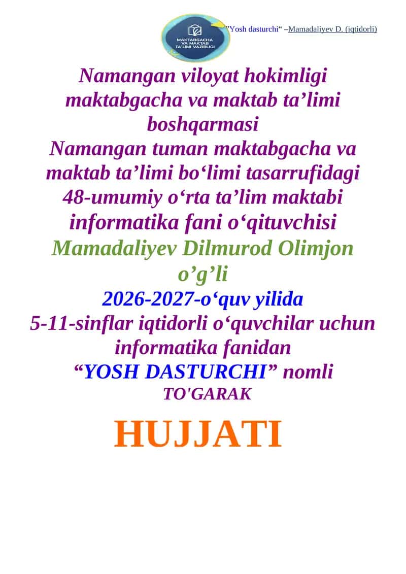 to'garak hujjatlari 1
