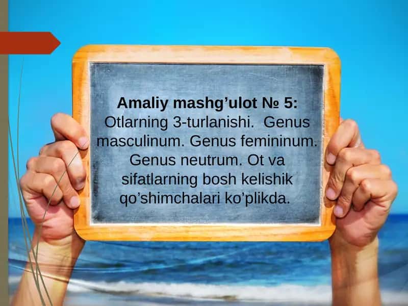 Оtlarning 3-turlanishi.  Genus masculinum. Genus femininum. Genus neutrum. 1