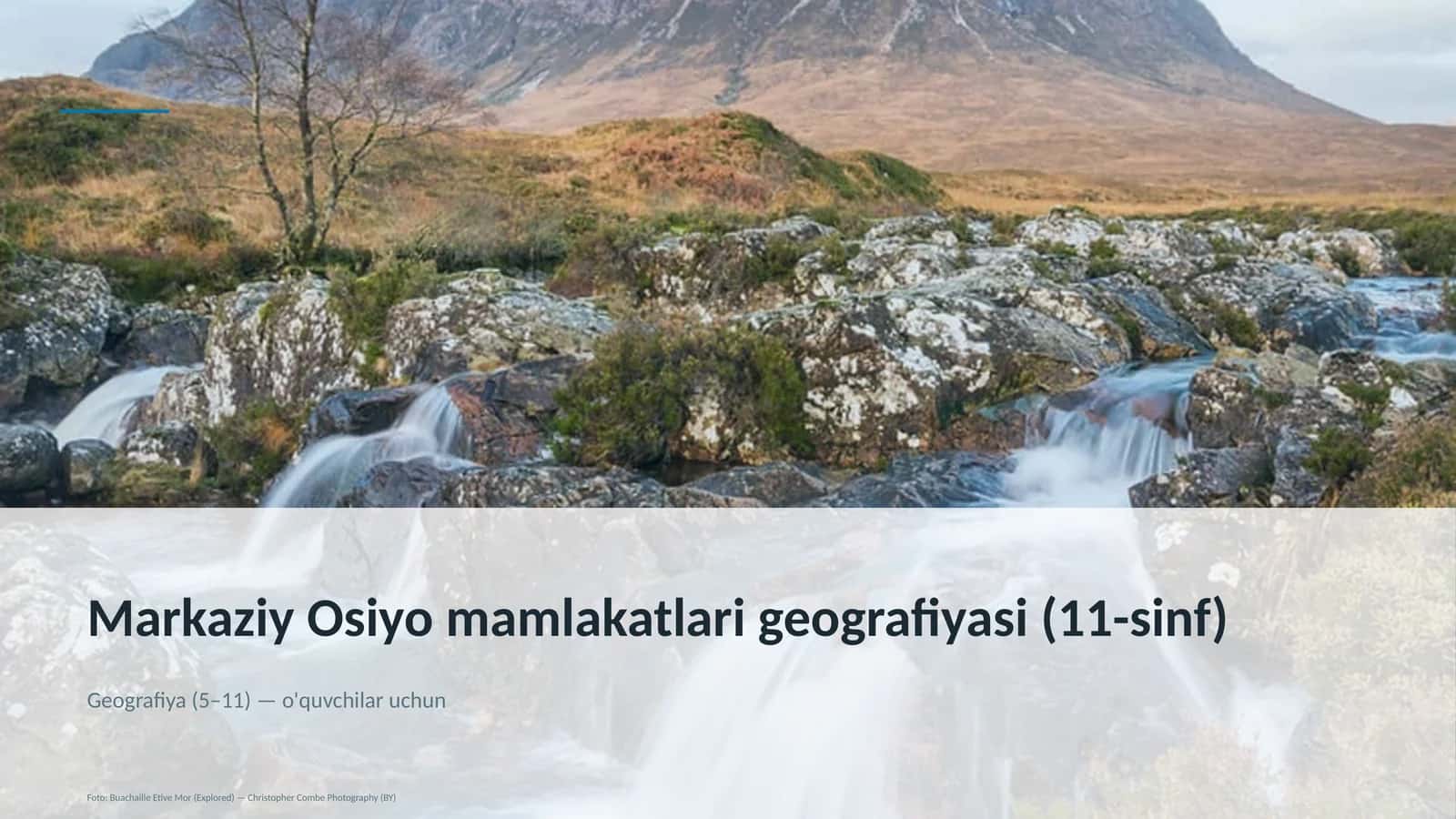 Markaziy Osiyo mamlakatlari geografiyasi (11-sinf) 1