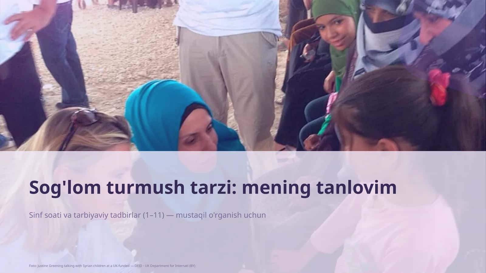 Sog'lom turmush tarzi: mening tanlovim 1