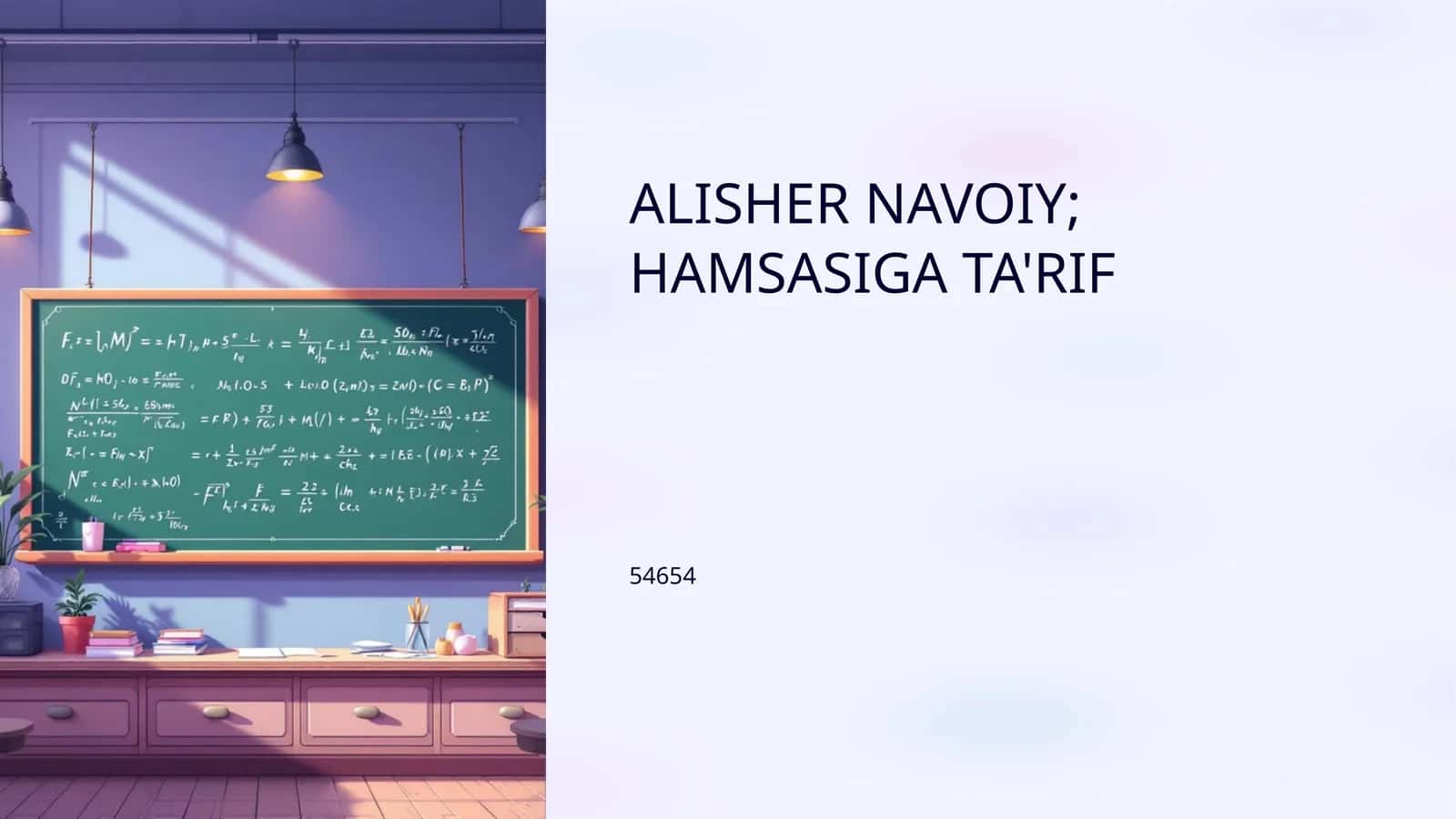 ALISHER NAVOIY; HAMSASIGA TA'RIF 1
