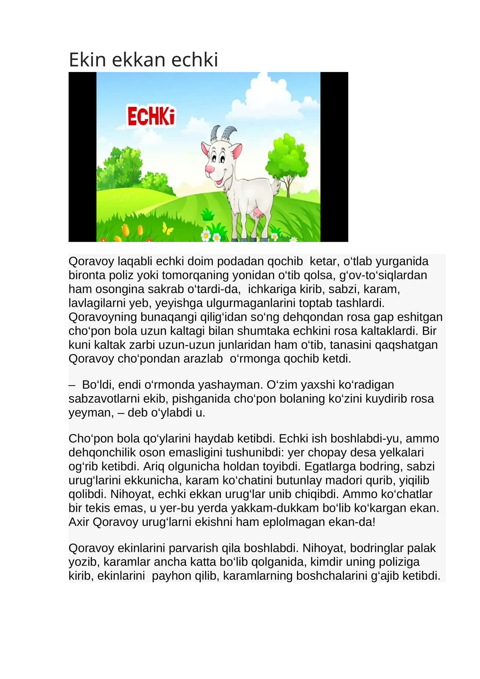 Ekin ekkan echki 1