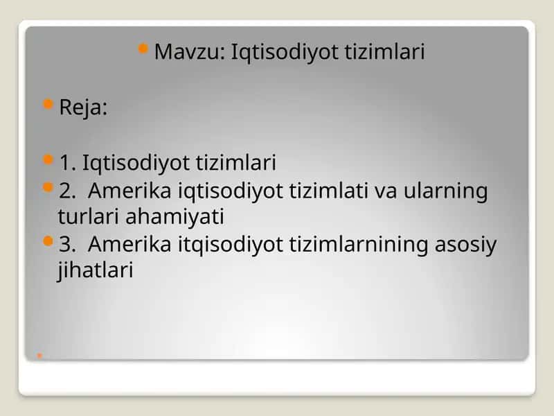 Iqtisodiyot tizimlari 1