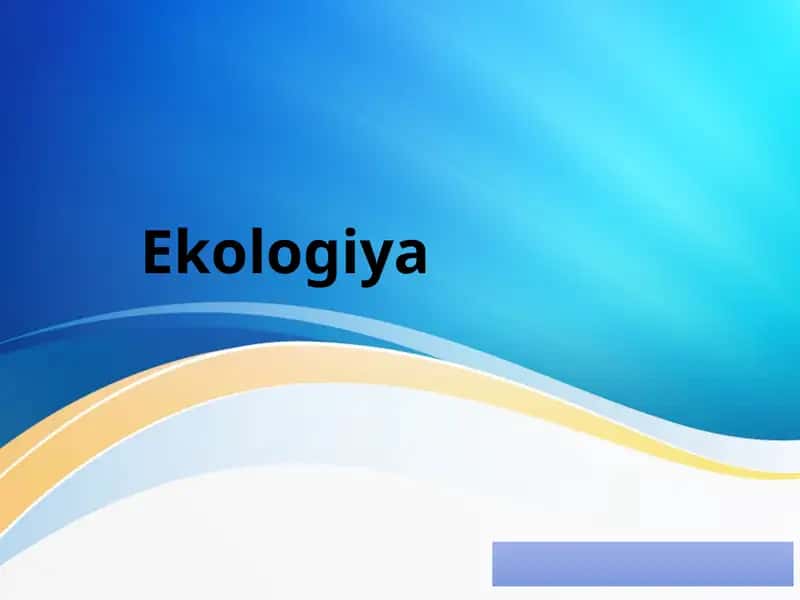 Ekologiya   Экология 1