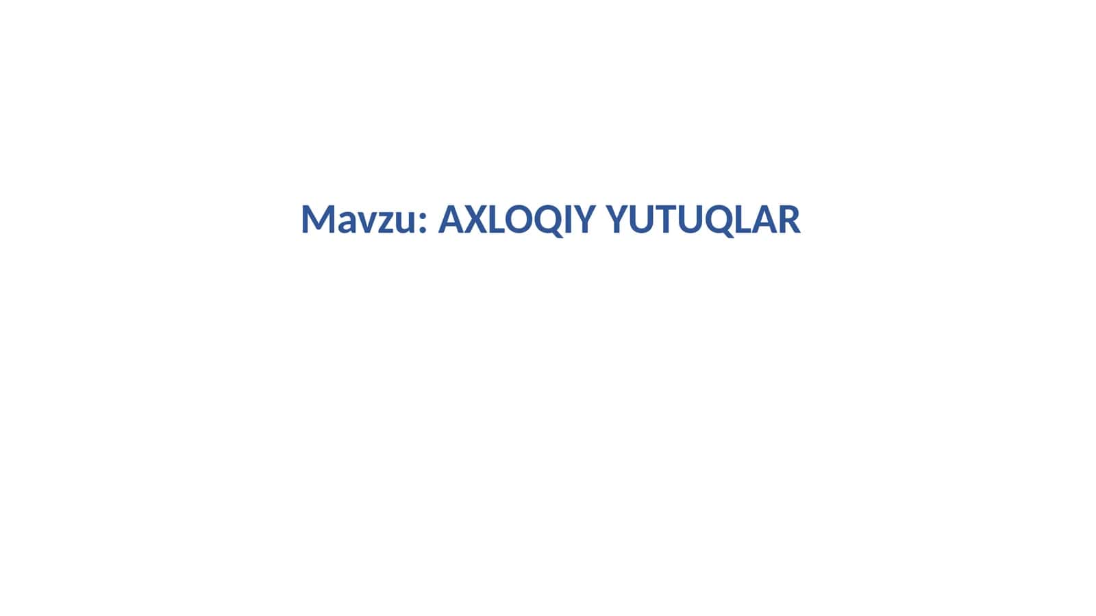 AXLOQIY YUTUQLAR 1