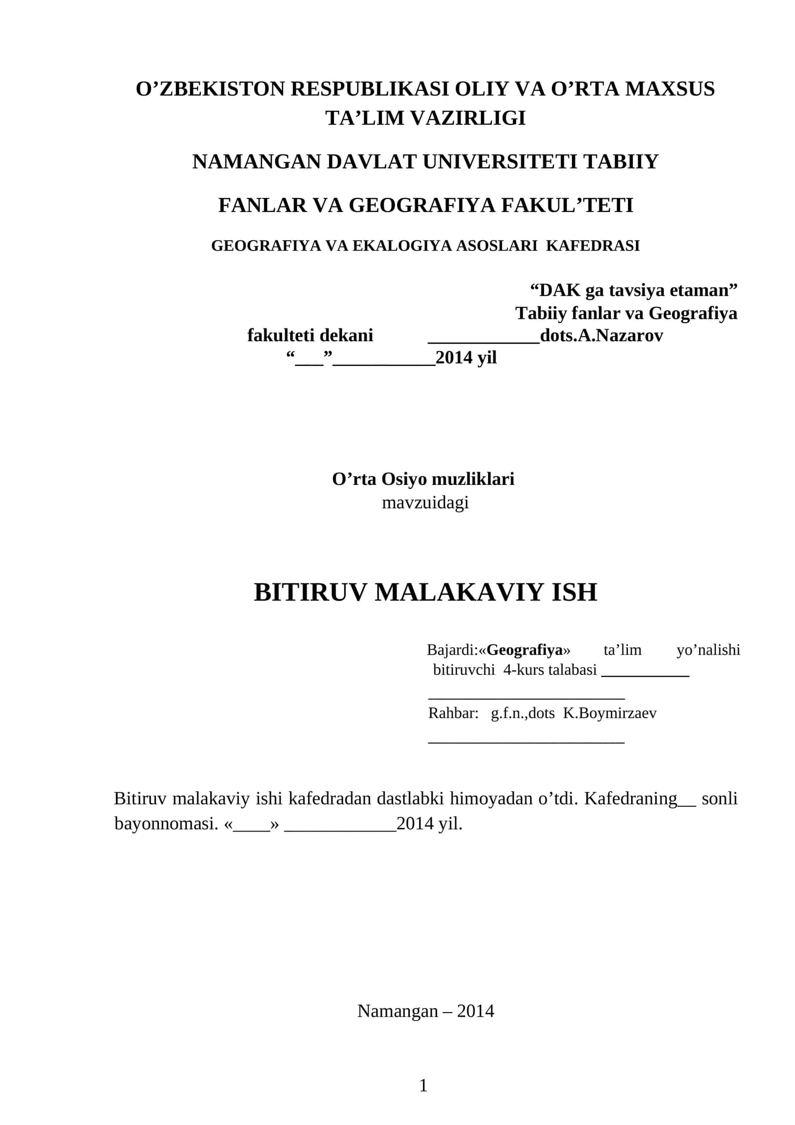 O’rta Osiyo muzliklari 1