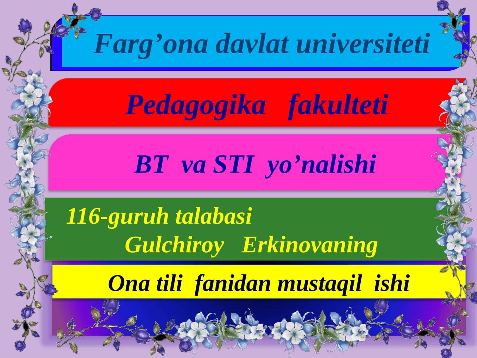 Pedagogikafakulteti BT va STI yo’nalishi 1